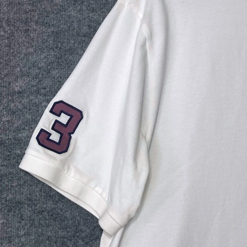 Polo Ralph Lauren Mens 4XLT Tall White Triple Pony Polo Shirt Short Sleeve